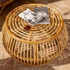 Tavolino da Esterno in Rattan Naturale Intrecciato Completamente a Mano – Bellaria Viadurini