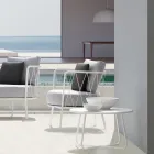 Tavolino da Giardino in Acciaio Zincato Realizzato in Italia – Brienne Viadurini
