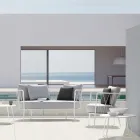 Tavolino da Giardino in Acciaio Zincato Realizzato in Italia – Brienne Viadurini