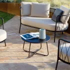 Tavolino da Giardino in Acciaio Zincato Realizzato in Italia – Brienne Viadurini