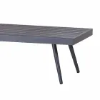 Tavolino da Giardino Rettangolare in Alluminio Verniciato Antracite - Rasti Viadurini