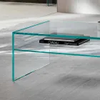 Tavolino da Salotto a Ponte in Vetro Extrachiaro Made in Italy – Tifrana Viadurini