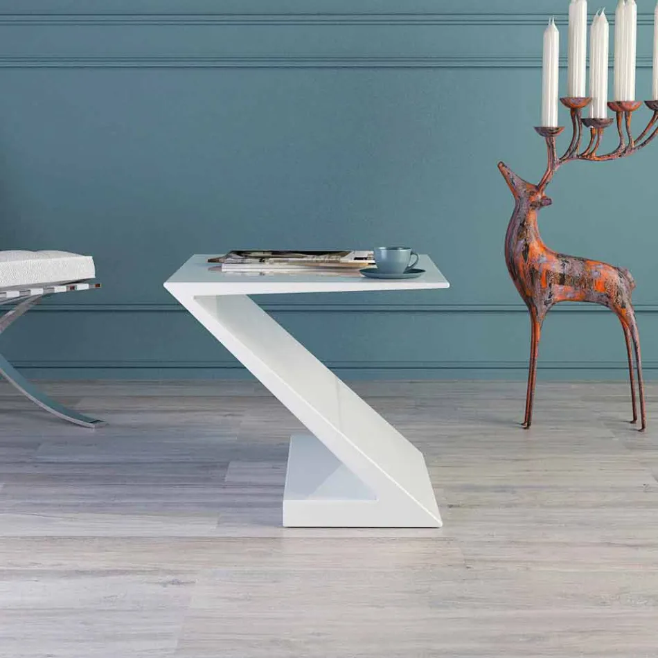Tavolino da salotto bianco design moderno Zeta made in Italy Viadurini