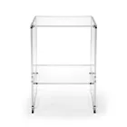 Tavolino da Salotto con 1 Ripiano in Plexiglass Trasparente Made in Italy - Mulan Viadurini