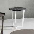Tavolino da Salotto con Piano Rotondo in Hpl Stratificato Made in Italy - Mina Viadurini