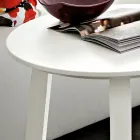 Tavolino da Salotto con Piano Rotondo in MDF laccato Made in Italy, Pregiato - Tobiko Viadurini