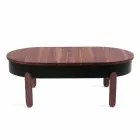 Tavolino da Salotto di Design in Legno Massello e Metallo Laccato - Salerno Viadurini
