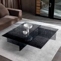 Tavolino da Salotto di Design Vetro Extrachiaro Decorato Made in Italy – Sestola