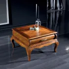 Tavolino da Salotto in Legno di Noce con Cassetto Made in Italy - Hastings Viadurini