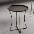 Tavolino da Salotto in Metallo con Vassoio Contenitore Made in Italy - Numbo