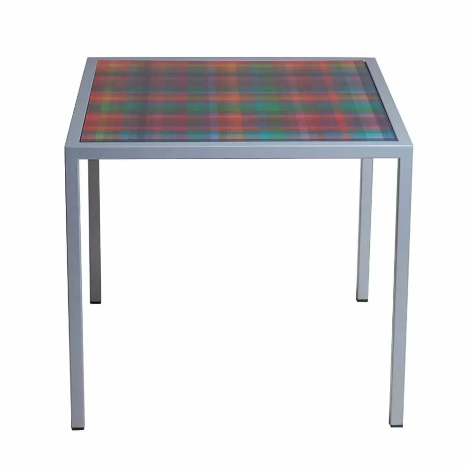 Tavolino da salotto moderno 50x50cm in metallo Nina, made in Italy Viadurini
