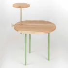 Tavolino da Salotto Moderno con Piano Rotondo in Frassino Made in Italy - Velino Viadurini