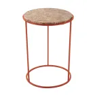 Tavolino da Salotto Moderno Rotondo in Metallo e Marmo di Alta Qualità- Raphael Viadurini