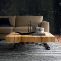 Tavolino da Salotto Trasformabile in Legno Massiccio Made in Italy - Trabucco