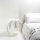 Tavolino design moderno in plexiglass bianco Otto, made in Italy Viadurini