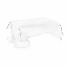 Tavolino design moderno in plexiglass trasparente drappeggiato Asia Viadurini
