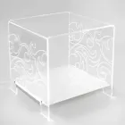 Tavolino di design in plexiglass con luce led made in Italy, Chiusi Viadurini
