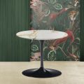 Tavolino Eero Saarinen H 39 con Piano in Marmo Calacatta Oro Made in Italy - Scarlet