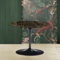 Tavolino Eero Saarinen H 41 con Piano in Marmo Emperador Dark Realizzato in Italia - Scarlet