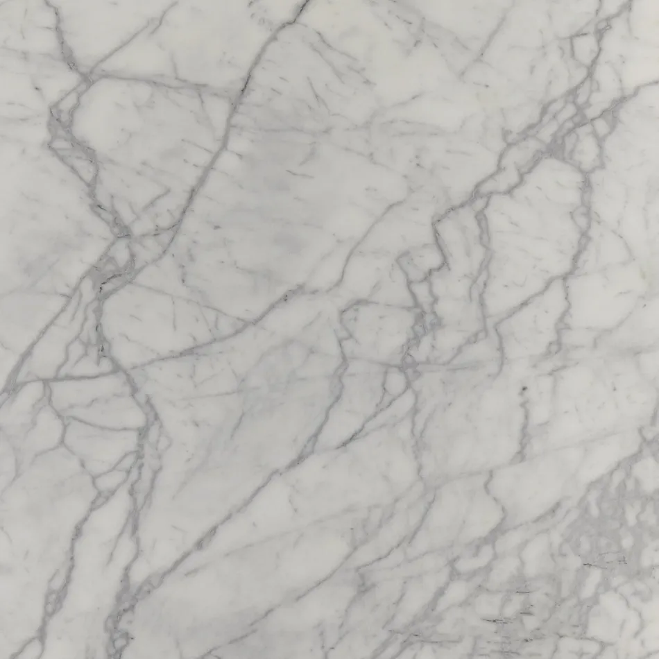 Tavolino Eero Saarinen H 41 in Marmo di Carrara Statuarietto Realizzato in Italia Viadurini