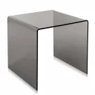 Tavolino fumé design moderno 50x50cm Terry Big, made in Italy Viadurini