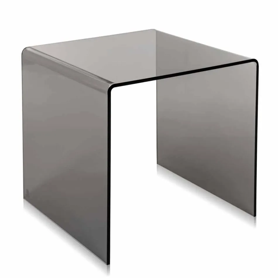 Tavolino fumé design moderno 50x50cm Terry Big, made in Italy Viadurini