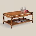 Tavolino in Legno Noce e Oro Intarsiato di Lusso Made in Italy - Cambrige