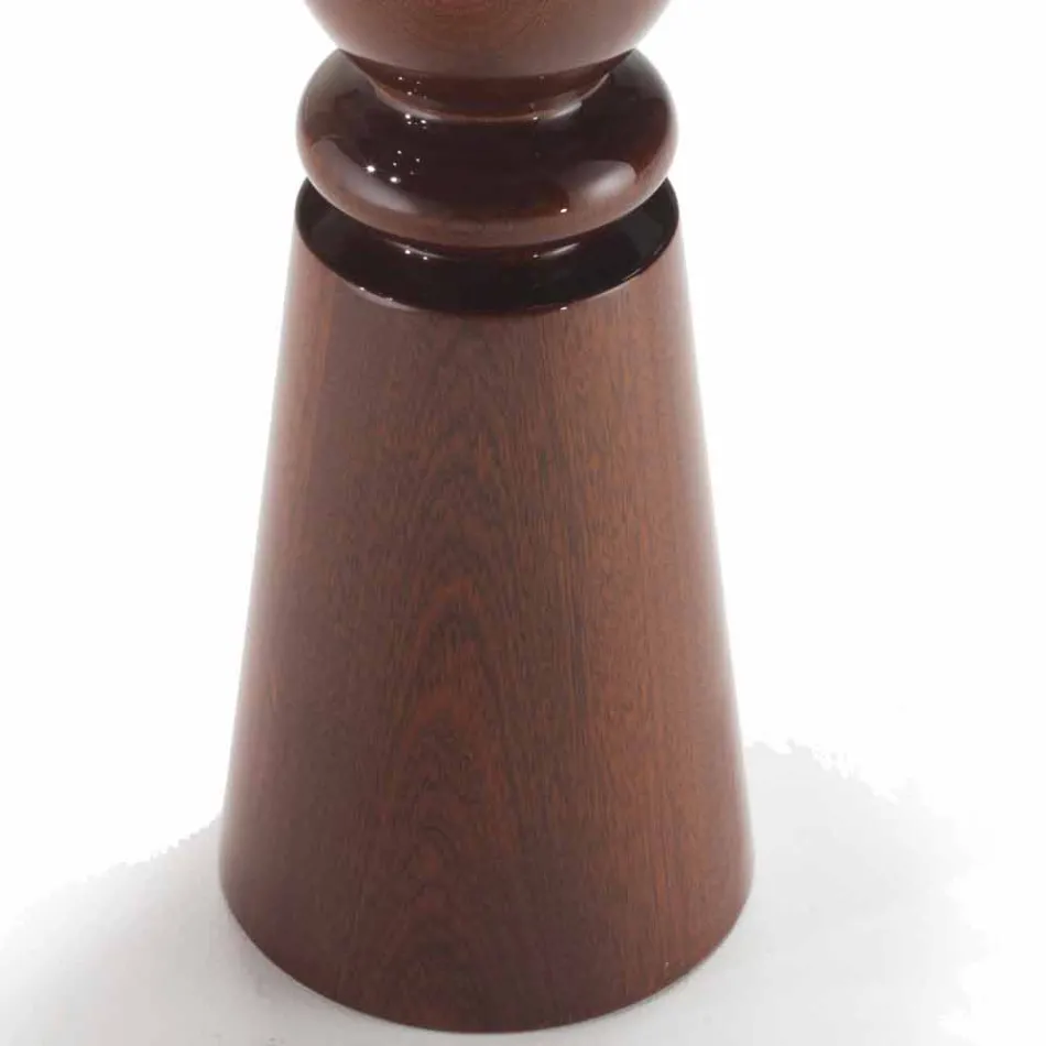 Tavolino lampada con piano decoro in ottone, diametro 45 cm, Sanni Viadurini