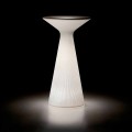 Tavolino Luminoso da Esterno in Polipropilene Bianco Made in Italy - Desmond