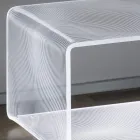 Tavolino Luminoso Led Acrilico Trasparente Decoro Inciso a Laser - Robiola Viadurini