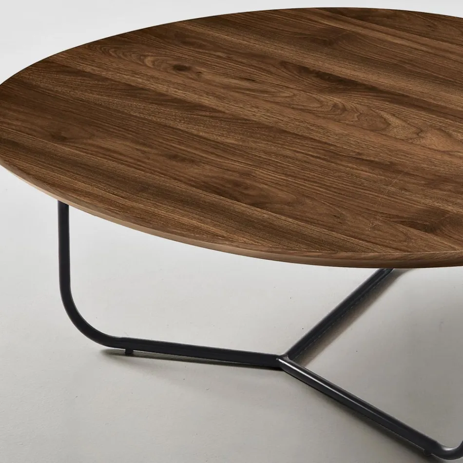 Tavolino Moderno in Mdf e Metallo Verniciato in Diverse Finiture - Relia Viadurini