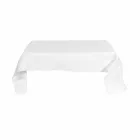 Tavolino moderno in plexiglass bianco drappeggiato Asia, made in Italy Viadurini