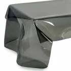Tavolino moderno in plexiglass fumé drappeggiato Asia, made in Italy Viadurini