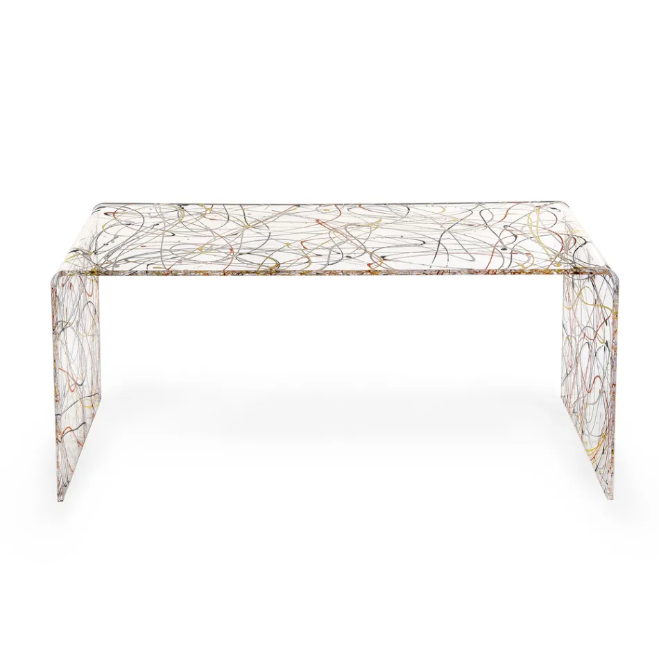 Tavolino Moderno in Plexiglass Realizzato in Italia - Vichy Viadurini