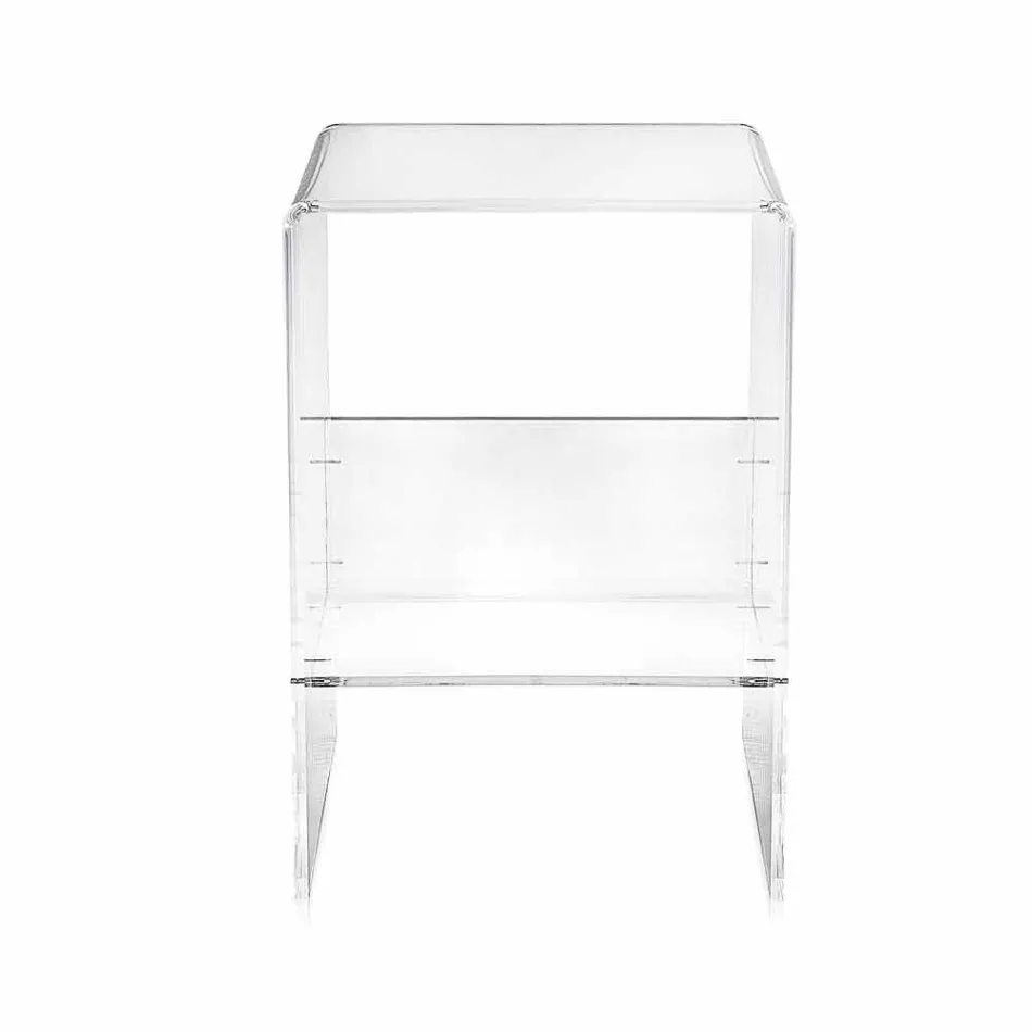 Tavolino moderno in plexyglass L50 x H76 x P40 cm  Aza, made in Italy Viadurini