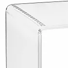 Tavolino moderno in plexyglass L50 x H76 x P40 cm  Aza, made in Italy Viadurini