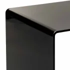 Tavolino nero design moderno 50x50cm Terry Big, made in Italy Viadurini