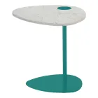 Tavolino per Salotto in Metallo e Marmo di Marquinia, Design di Lusso - Yassine Viadurini