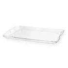 Tavolino Pieghevole con Vassoio in Plexiglass Trasparente 2 Misure - Robbie Viadurini