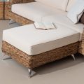 Tavolino-Pouf Outdoor in Intreccio di Banano con Cuscino – Legolas