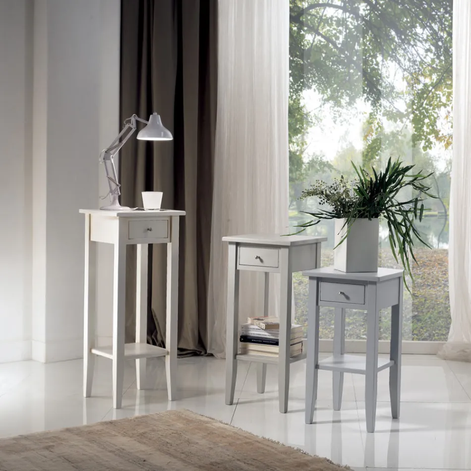 Tavolino Quadrato con Ripiano Quadrato in Diverse Altezze Made in Italy - Apus Viadurini