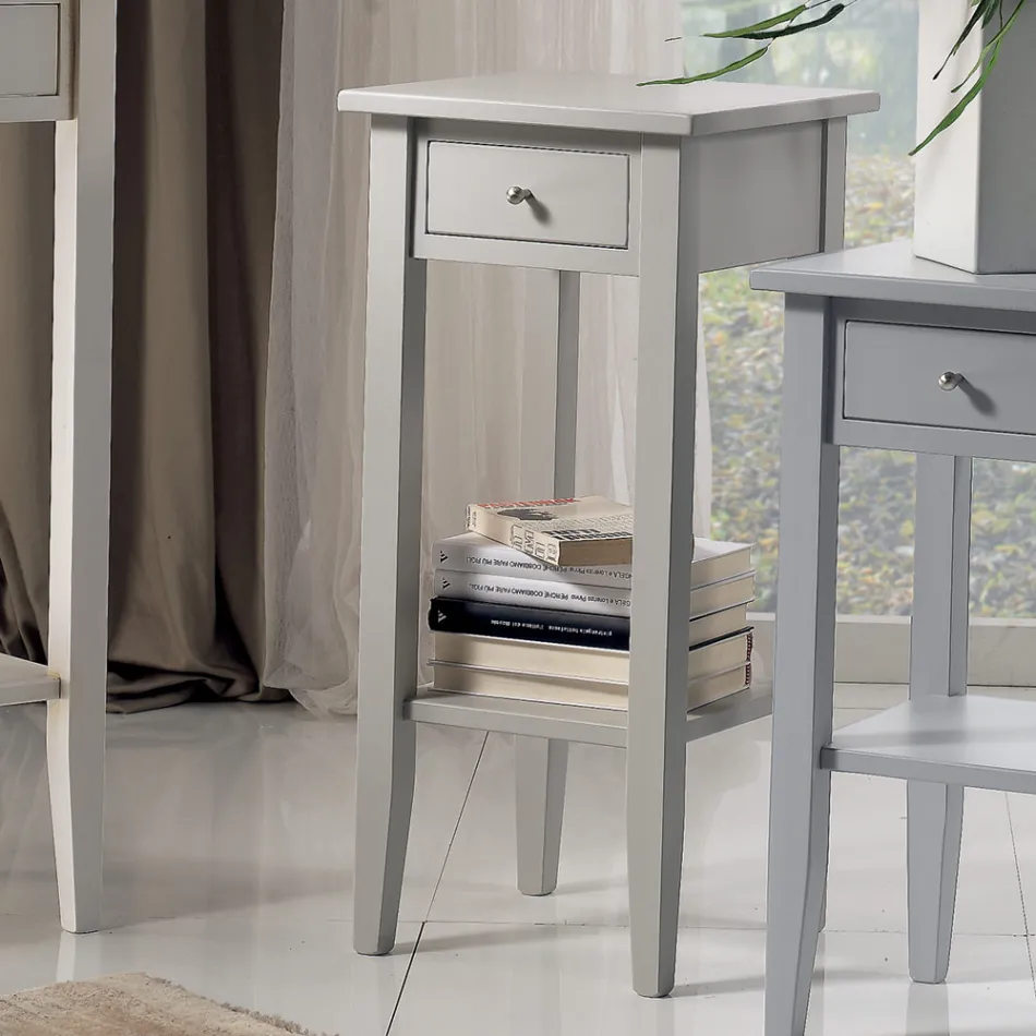 Tavolino Quadrato con Ripiano Quadrato in Diverse Altezze Made in Italy - Apus Viadurini