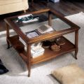 Tavolino Quadrato da Salotto con Piano in Vetro Made in Italy - Tepeyoti
