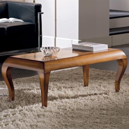 Tavolino Rettangolare da Soggiorno in Legno Ciliegio Patinato Made in Italy - Ares Viadurini