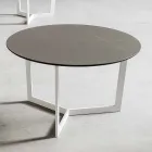 Tavolino Rotondo da Salotto con Piano in Hpl Realizzato in Italia - Mina Viadurini
