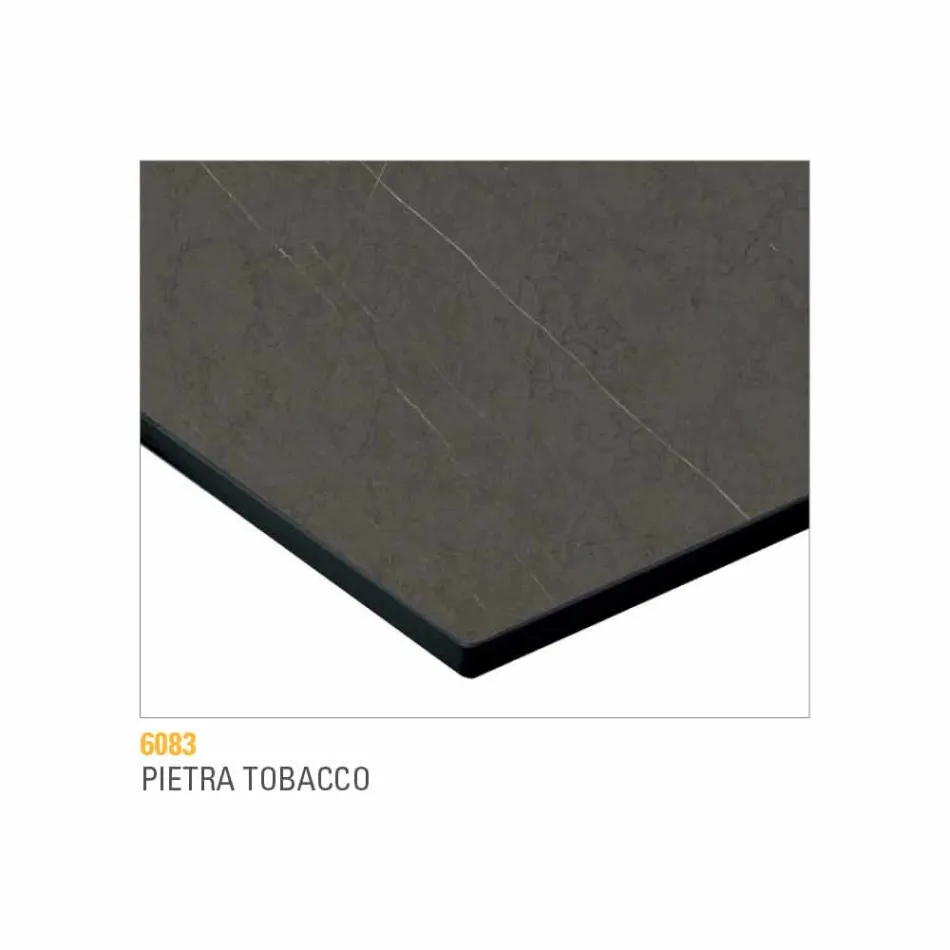 Tavolino Salotto in Metallo Verniciato con Piano in Hpl Made in Italy - Numbo Viadurini