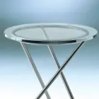 Tavolino Salotto in Vetro Temperato con Base in Acciaio Made in Italy - Pegaso Viadurini