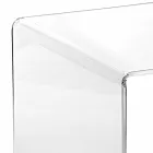 Tavolino trasparente design moderno 40x40cm Terry Small, made in Italy Viadurini