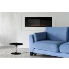 Tavolino Tulip Eero Saarinen H 39 con Piano in Laminato Liquido Nero Made in Italy - Scarlet Viadurini