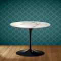 Tavolino Tulip Eero Saarinen H 41 in Ceramica Aura 22 Made in Italy - Scarlet